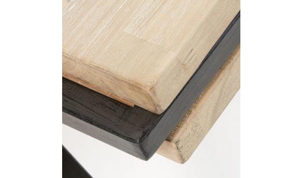salontafel vv houten bovenblad, afm plm 125cm